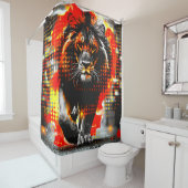 Rideaux De Douche Art Lion (En situation)