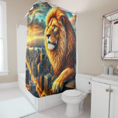 Rideaux De Douche Art Lion (En situation)