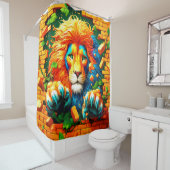 Rideaux De Douche Art Lion (En situation)