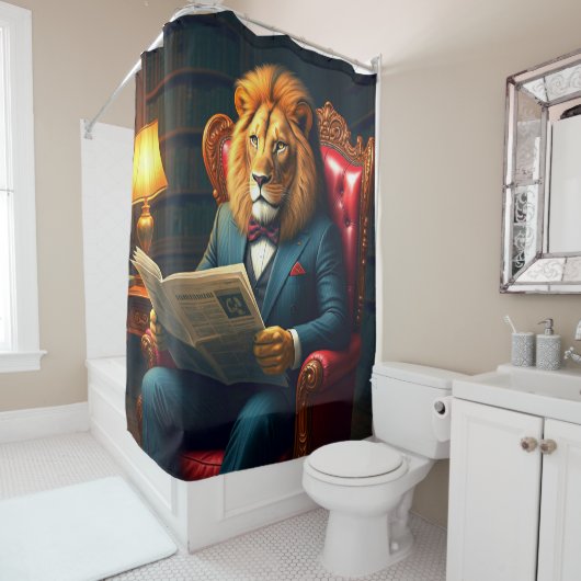 Rideaux De Douche Art Lion (En situation)