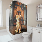 Rideaux De Douche Art Lion (En situation)