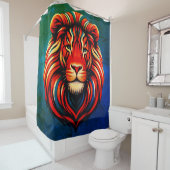 Rideaux De Douche Art Lion (En situation)