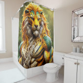 Rideaux De Douche Art Lion (En situation)