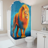 Rideaux De Douche Art Lion (En situation)