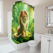 Rideaux De Douche Art Lion (En situation)