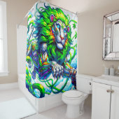 Rideaux De Douche Art Lion (En situation)