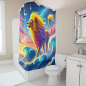 Rideaux De Douche Art Lion (En situation)