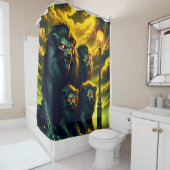 Rideaux De Douche Art Lion (En situation)