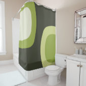 Rideaux De Douche Art minimaliste scandinave Chartreuse (En situation)