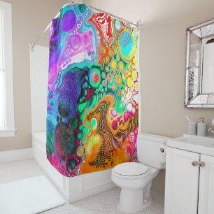 Rideaux De Douche Art moderne Abstrait des fluides