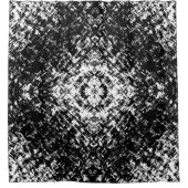 Rideaux De Douche Art Moderne Abstrait Noir Et Blanc Hypnotique (Devant)