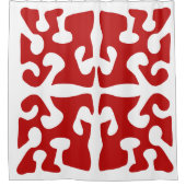 Rideaux De Douche Art moderne en forme rouge Abstrait (Devant)
