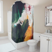 Rideaux De Douche Art moderne, peinture abstraite. Art abstrait p (En situation)