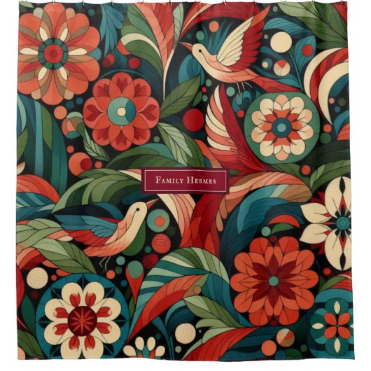 Rideaux De Douche Art morris moderne (Devant)