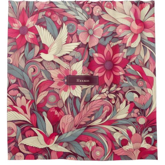 Rideaux De Douche Art Morris rose (Devant)