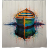 Rideaux De Douche Art nautique Abstrait dynamique Design artistique (Devant)