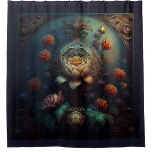 Rideaux De Douche Art Nouveau Floral