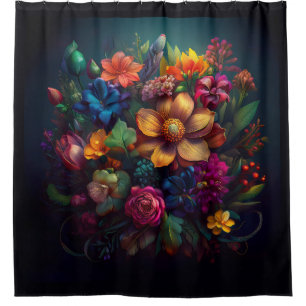 Rideaux De Douche Art Nouveau Floral
