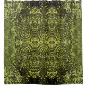 Rideaux De Douche Art Nouveau : Ornement Vintage coloré.