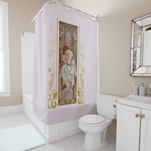 Rideaux De Douche Art Noveau Alphonse Mucha Night's Reest