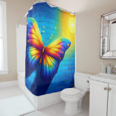 Rideaux De Douche Art papillon (En situation)