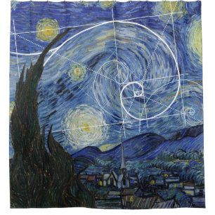 Rideaux De Douche Art rencontre mathématiques, Van Gogh rencontre