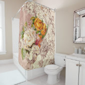 Rideaux De Douche Art Rose Vintage (En situation)