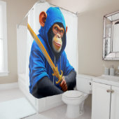 Rideaux De Douche Art singe (En situation)