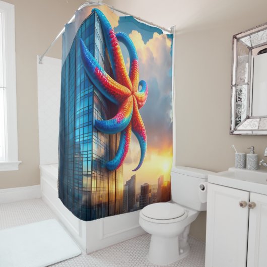 Rideaux De Douche Art Starfish (En situation)