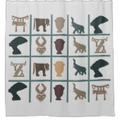 Rideaux De Douche art tribal africain Abstrait (Devant)
