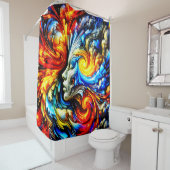 Rideaux De Douche Artefact Visage (En situation)