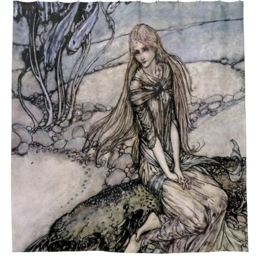 Rideaux De Douche Arthur Rackham Fairy Art de "Undine" (Devant)