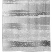 RIDEAUX DE DOUCHE ARTISANAT MODERNE DE LIGNES GRISES D'ARTISANAT GRI (Devant)