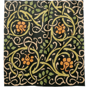 Rideaux De Douche Arts et artisanat vintage motif floral Roycroft