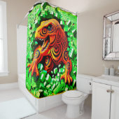Rideaux De Douche Artsy Dinosaur (En situation)