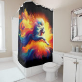 Rideaux De Douche Artsy Lion (En situation)