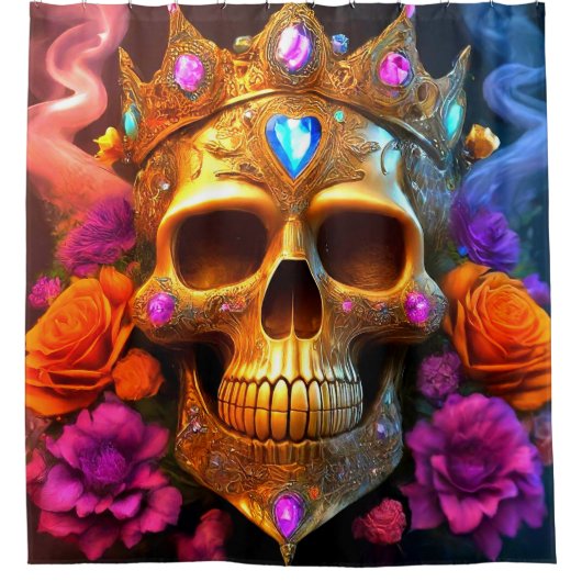 Rideaux De Douche Artsy Skull (Devant)