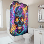 Rideaux De Douche Artsy Skull (En situation)