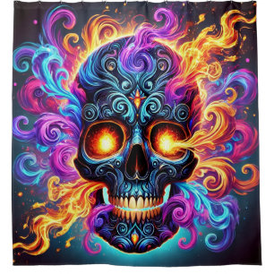 Rideaux De Douche Artsy Skull