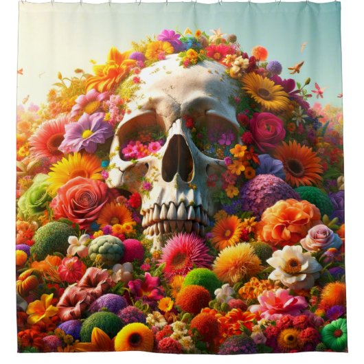 Rideaux De Douche Artsy Skull (Devant)