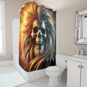 Rideaux De Douche Artsy Skull (En situation)