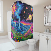 Rideaux De Douche Artsy Storm (En situation)