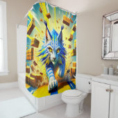 Rideaux De Douche Artwork Lynx (En situation)