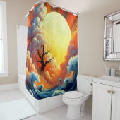 Rideaux De Douche Artwork Sun (En situation)