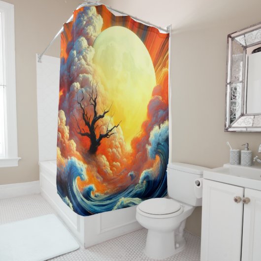 Rideaux De Douche Artwork Sun (En situation)