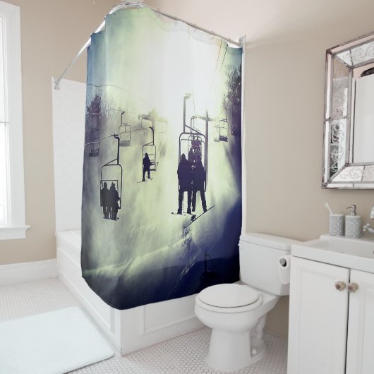Rideaux De Douche Ascenseur ski (En situation)