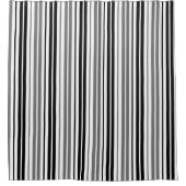 Rideaux De Douche Ash Gray Black White Stripes Pattern   (Devant)