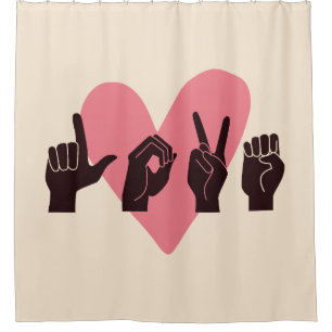 Rideaux De Douche ASL Love IV - Saint Valentin