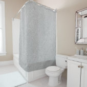 Rideaux De Douche Aspect floral embossé gris (En situation)