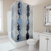 Rideaux De Douche Assez Bleu Gris (En situation)